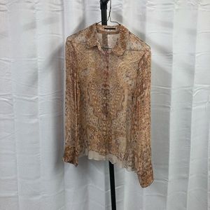 Ladies Sheer button Down top